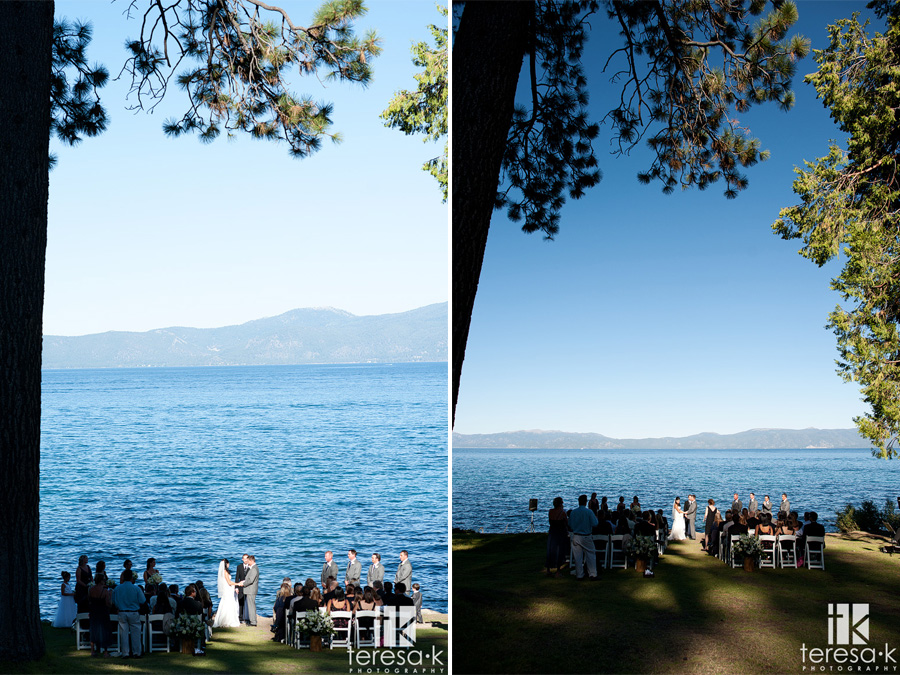 pine trees at lake Tahoe wedding